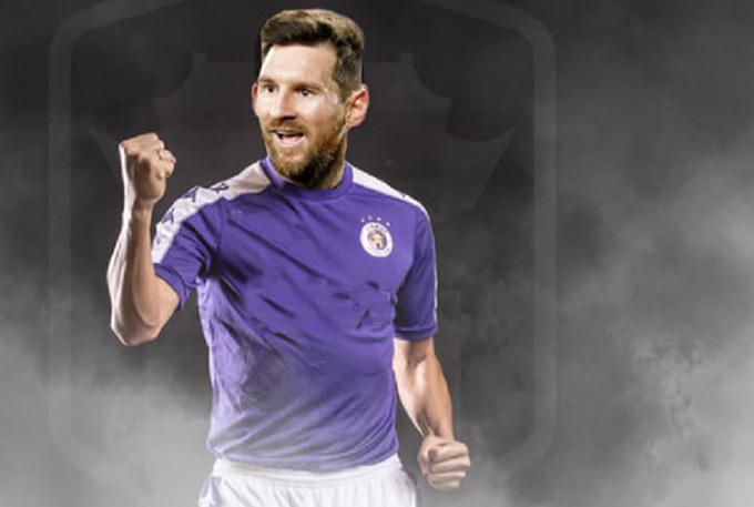 Messi chỉ đến Việt Nam qua đường... photoshop