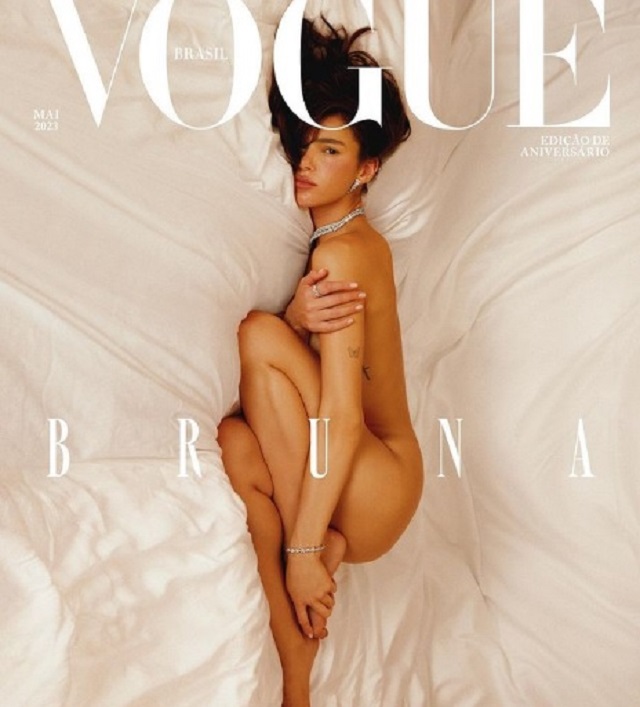 Bruna tự tin lột bỏ quần áo trên trang bìa tạp chí Vogue