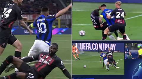 Lautaro Martinez ăn vạ thô thiển kiếm penalty bất thành cho Inter