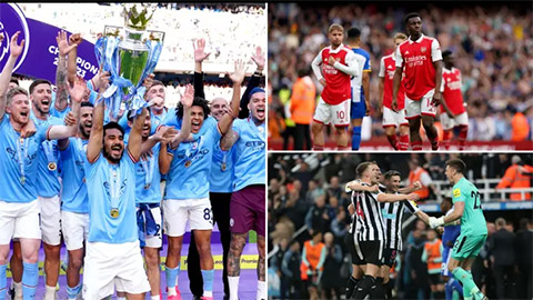 Tiền thưởng Premier League 2022/23: Man City cũng chỉ hơn Arsenal 1,5 triệu bảng!