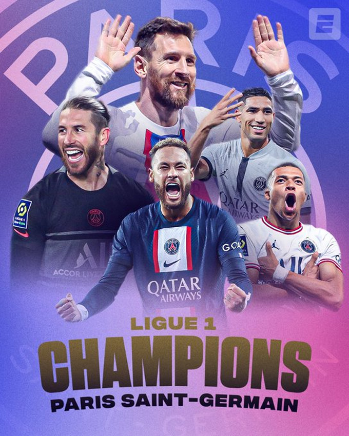 Messi đã cùng PSG bảo vệ thành công chức vô địch Ligue 1