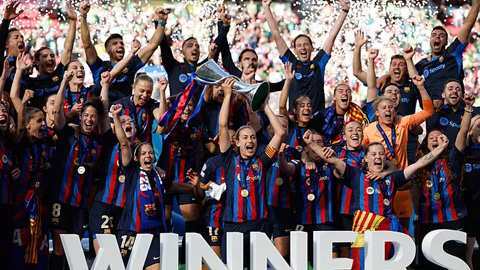 Đội nữ Barca lần thứ 2 vô địch Champions League nữ