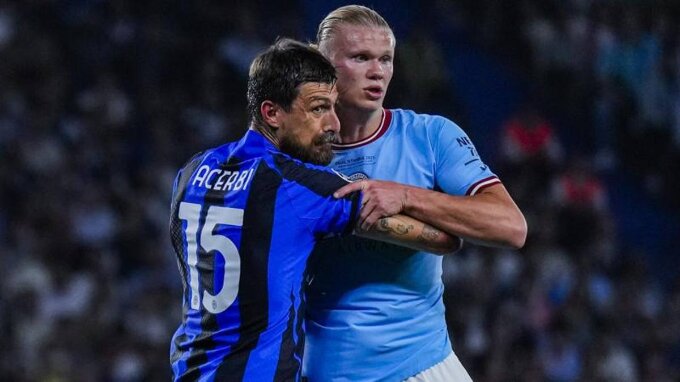 Haaland đã chơi rất mờ nhạt trước sự kiềm tỏa của các hậu vệ Inter
