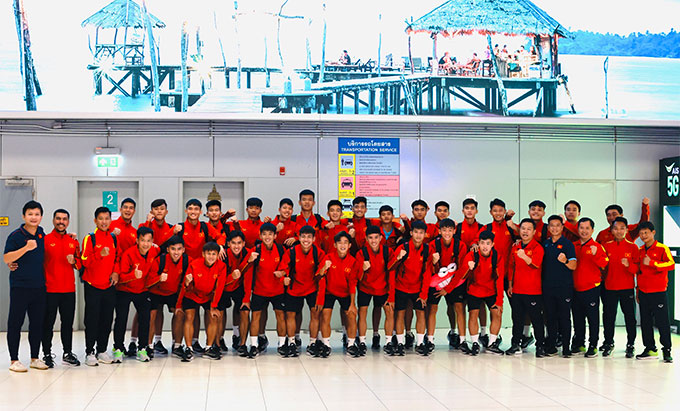 U17 Việt Nam đã có mặt tại Thái Lan.