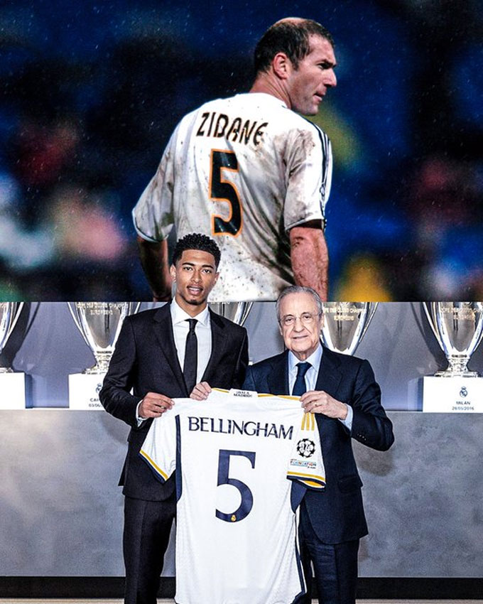 Bellingham được kỳ vọng sẽ thành công như Zidane trước kia