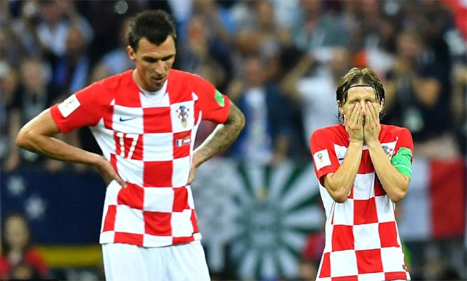 Modric từng nức nở sau khi Croatia thua Pháp tại World Cup 2018