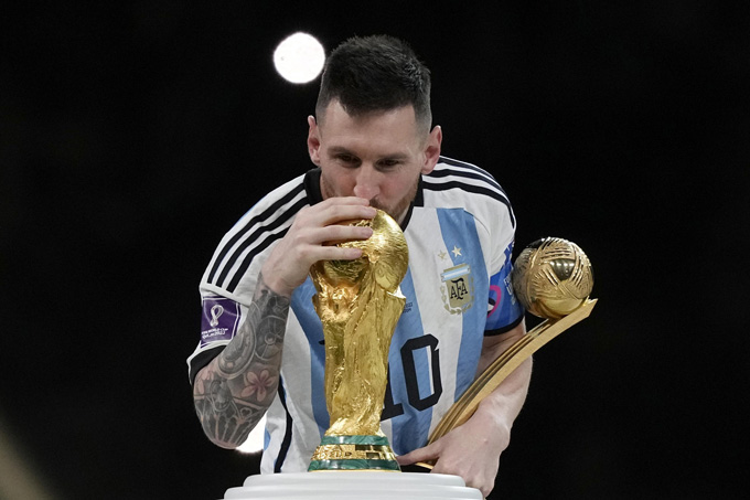 Messi đã có 2 lần giành Quả Bóng Vàng World Cup