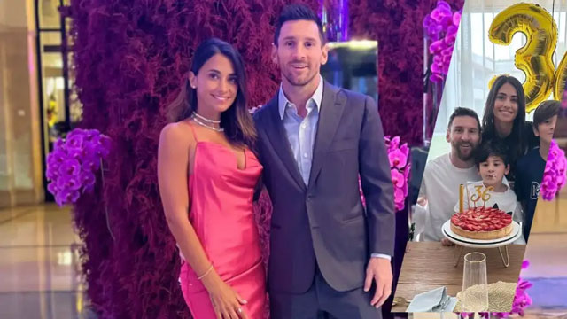Messi đón sinh nhật lần thứ 36 vui vẻ cùng vợ con