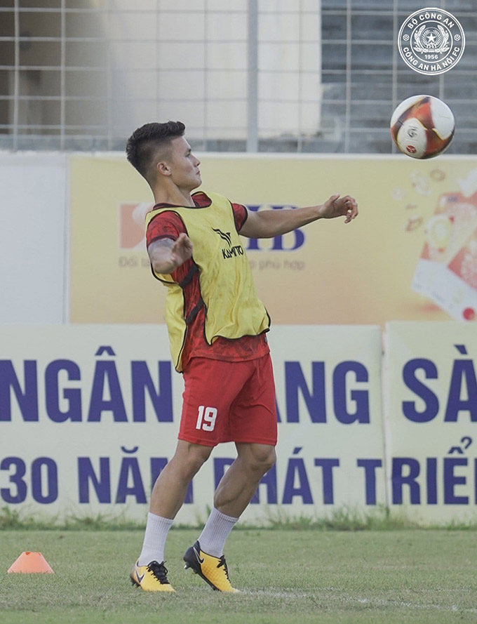 Quang Hải háo hức hướng đến trận đấu đầu tiên với Công an Hà Nội - Ảnh: Công an Hà Nội FC 