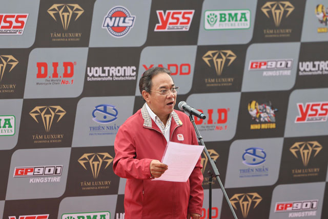 Ông Ngô Quang Vinh - PCT Liên đoàn XĐ-MT TP.HCM phát biểu tại Lễ khai mạc