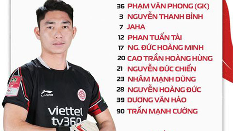 Bí mật chuyện thủ môn Văn Phong bị ‘out’ khi Viettel đối đầu với CLB TP.HCM