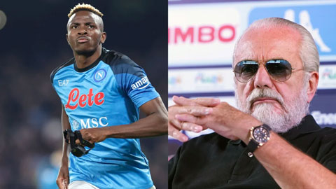 Chủ tịch Napoli tái khẳng định không bán Victor Osimhen cho MU