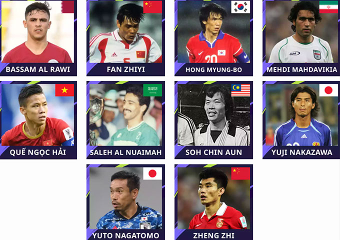 Quế Ngọc Hải là một trong 8 hậu vệ vào danh sách đề cử đội hình xuất sắc nhất Asian Cup