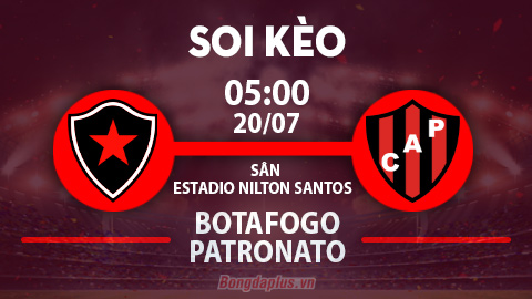 Soi kèo hot hôm nay 19/7: Chủ nhà thắng áp đảo và xỉu góc hiệp 1 trận Botafogo vs Patronato; Avai không thắng trận Avai vs Sampaio