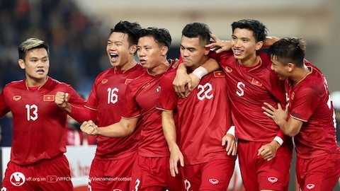 ĐT Việt Nam giữ nguyên hạng 95 thế giới và hạng 1 Đông Nam Á trên bảng xếp hạng FIFA