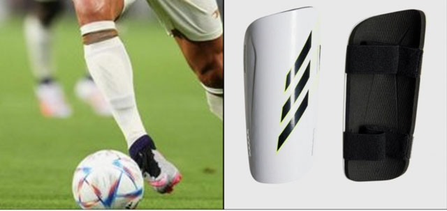 Ronaldo sử dụng bịt ống quyển của Adidas