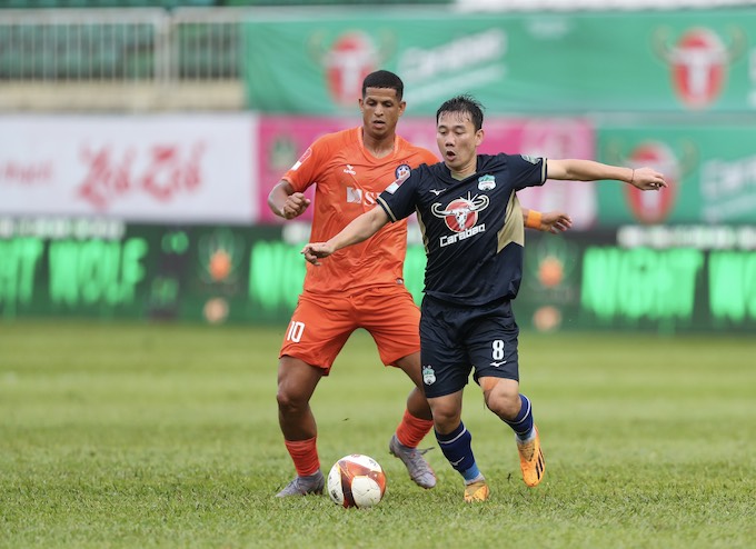 HAGL đã có trận thắng 1-0 trước SHB Đà Nẵng trên sân Pleiku. Ảnh: Minh Trần