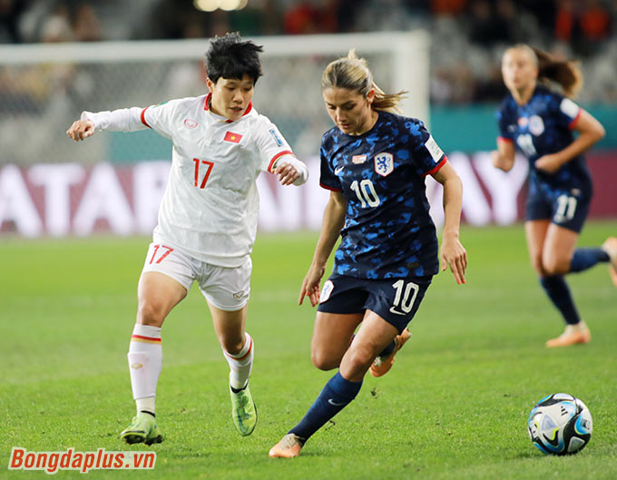 ĐT nữ Việt Nam cố gắng hết sức ở World Cup nữ 2023 - Ảnh: Vy Cầm 