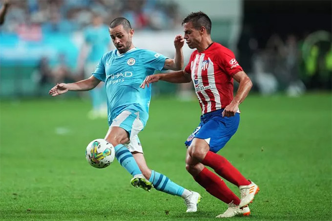 Silva cùng Man City nhận thất bại 1-2 trước Atletico