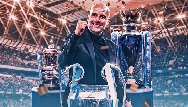 Pep Guardiola thừa nhận khó lập lại "cú ăn ba" ở mùa 2023/24.