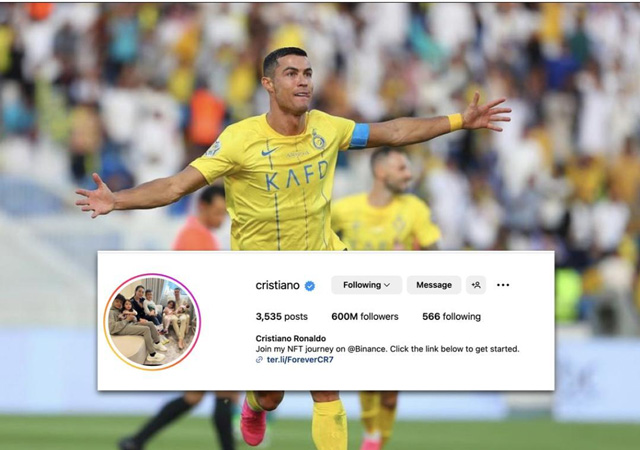 Ronaldo xứng danh “ông Vua Instagram”