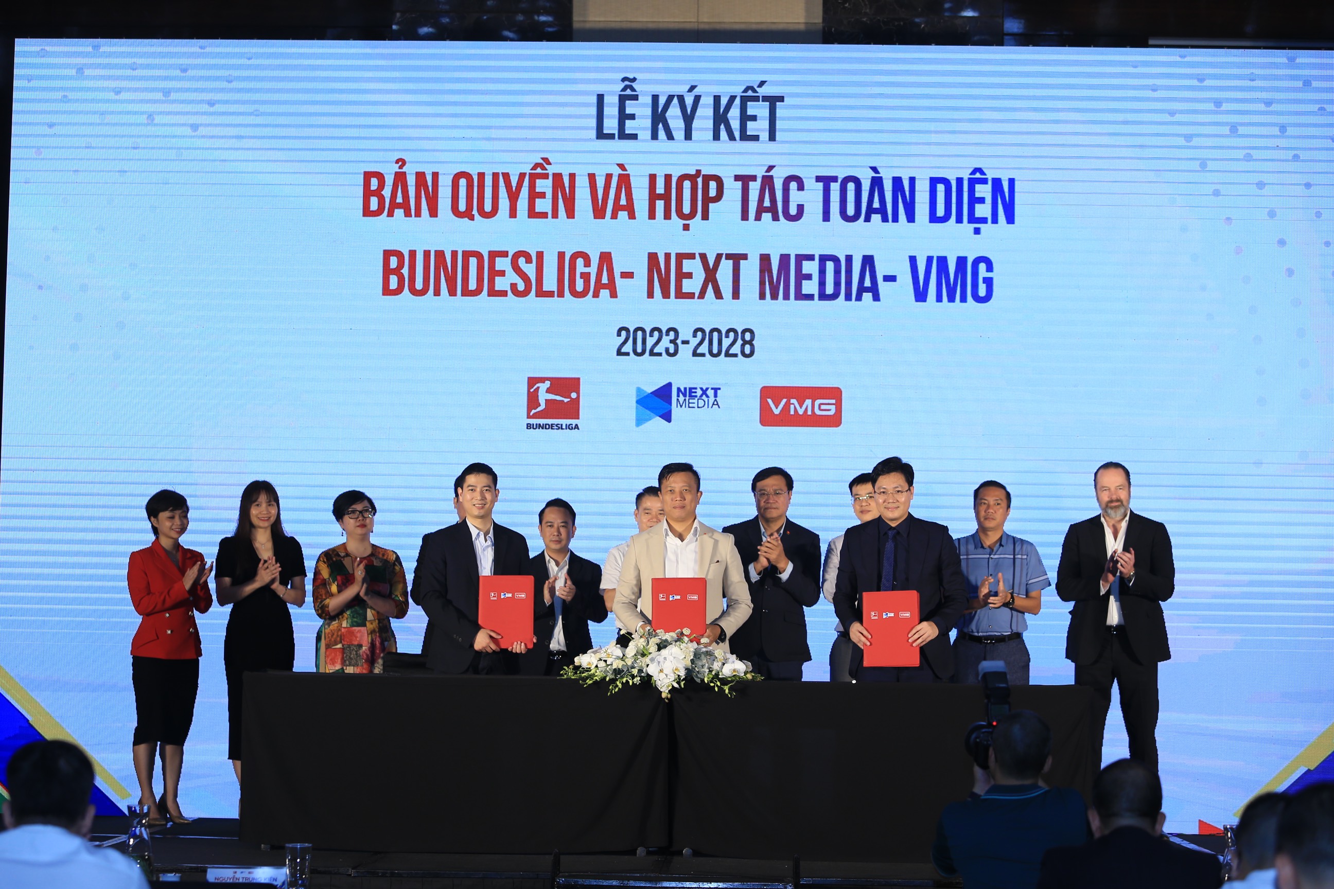 Next Media và VMG Media công bố sở hữu độc quyền giải vô địch quốc gia Đức (Bundesliga) trên mọi hạ tầng phát sóng tại Việt Nam trong 5 mùa giải - Ảnh: Đức Cường
