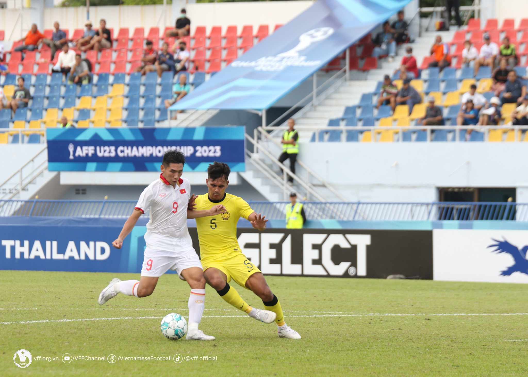 U23 Malaysia không thể cản nổi sức mạnh của U23 Việt Nam - Ảnh: VFF 
