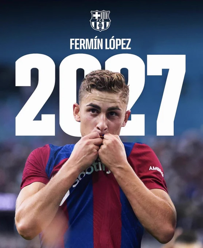 Fermin Lopez sẽ gắn bó với Barca tới năm 2027