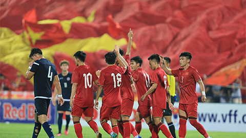 U23 Việt Nam đã có chiến thắng hoành tráng. Ảnh: Đức Cường