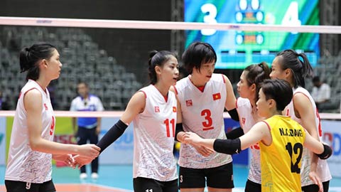 Đội tuyển bóng chuyền nữ Việt Nam hụt hạng Ba giải bóng chuyền châu Á