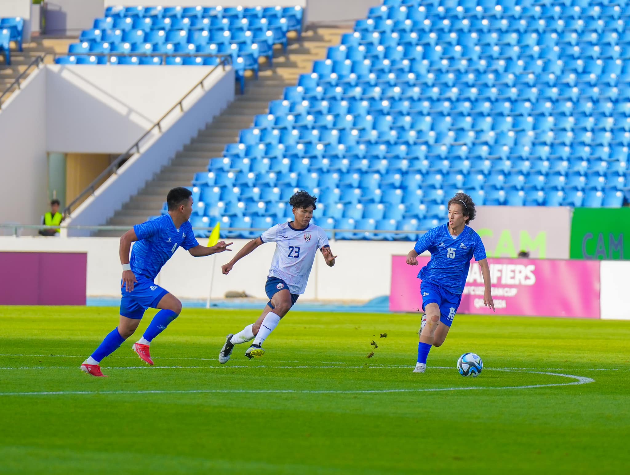 U23 Campuchia tiếp tục tạo thêm địa chấn khi đánh bại U23 Mông Cổ ở vòng loại U23 châu Á 2024 - Ảnh: Campuchia Football 