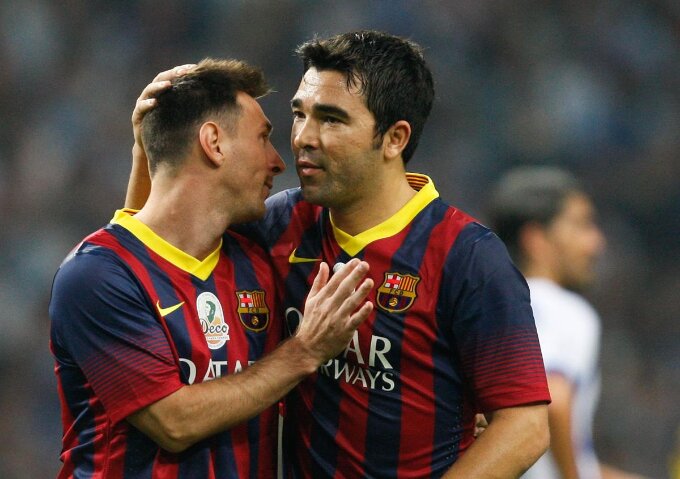 Deco từng là người anh lớn của Messi ở Barca, cùng với Ronaldinho.