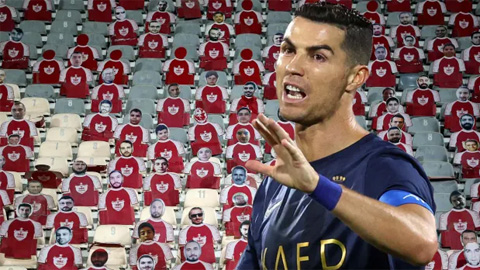 Hình ảnh siêu dị trên khán đài trong trận đấu của Ronaldo