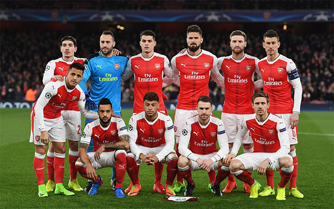 Đội hình Arsenal tham dự Champions League 2016/17