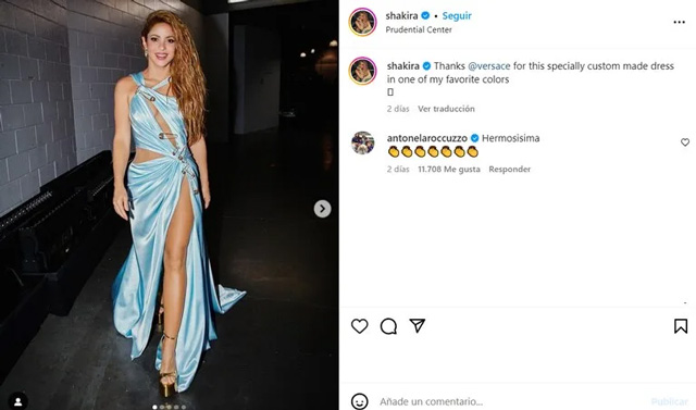 Antonela đã dành những lời khen ngợi cho Shakira 
