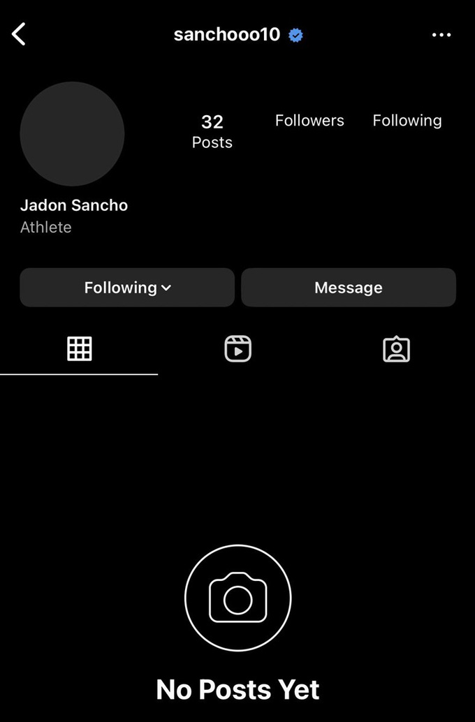 Sancho xóa tài khoản Instagram cá nhân