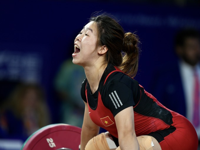 Hoàng Thị Duyên thi đấu không thành công ở hạng cân 59kg nữ. Ảnh: Độc Lập