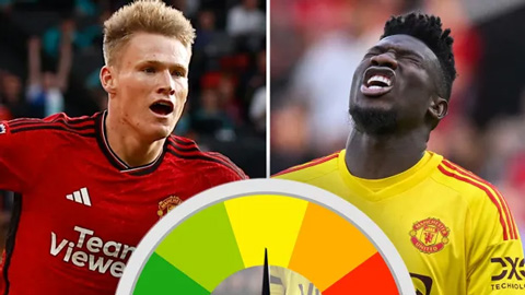 Chấm điểm cầu thủ MU: McTominay trên đỉnh, Onana và Casemiro dưới đáy