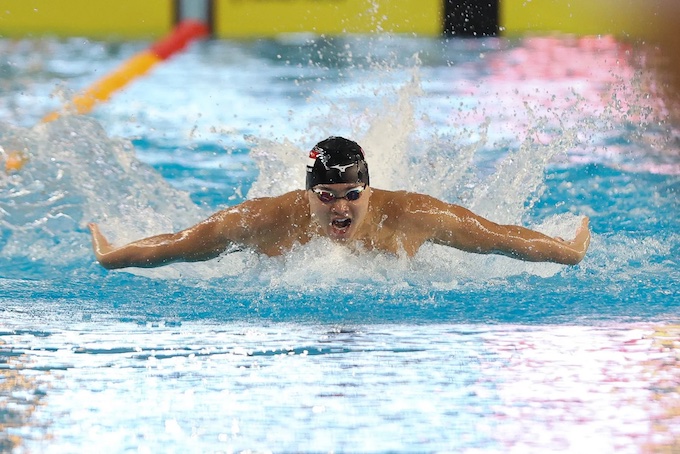 Josehp Schooling từng giành HCV cho bơi Đông Nam Á tại Á vận hội. Ảnh: Đức Cường