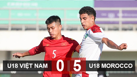 U18 Việt Nam thua đậm trước dàn cầu thủ chất lượng của U18 Morocco