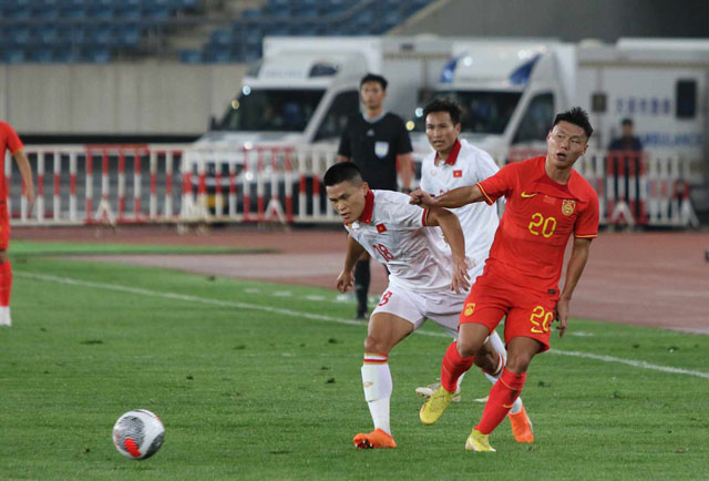 ĐT Việt Nam nhận thất bại 0-2 trước ĐT Trung Quốc - Ảnh: VFF