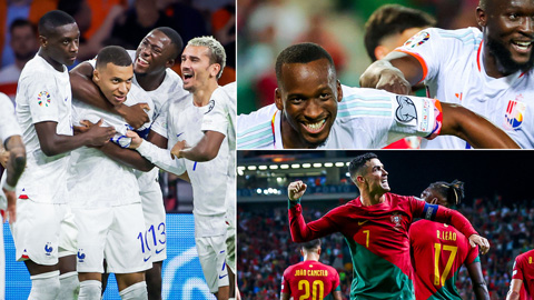 Pháp, Bỉ và Bồ Đào Nha là 3 cái tên đầu tiên giành vé dự VCK EURO 2024