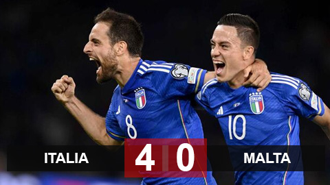 Kết quả Italia vs Malta: Thắng đậm chờ đại chiến