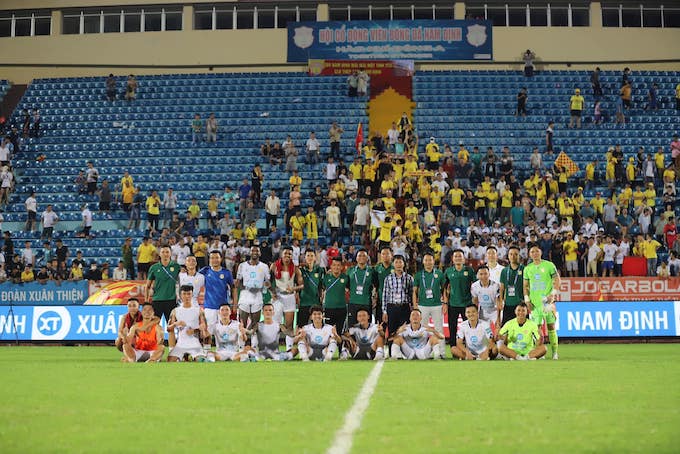 Nam Định cán đích ở vị trí thứ 5 chung cuộc của V.league 2023 - Ảnh: Đức Cường