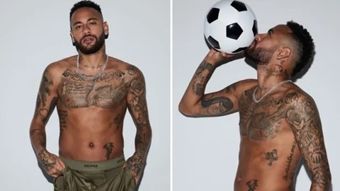 Surprised Neymar wears Kim Kardashian's underwear