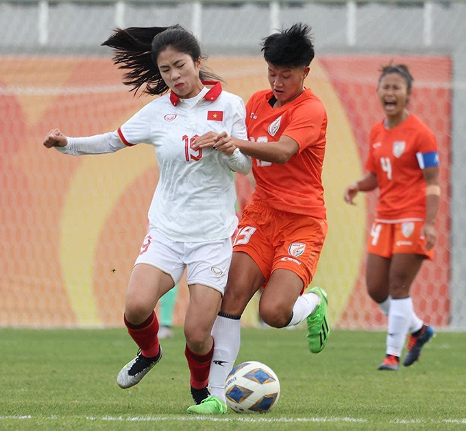 ĐT nữ Việt Nam thắng 3-1 trước Ấn Độ - Ảnh: VFF 