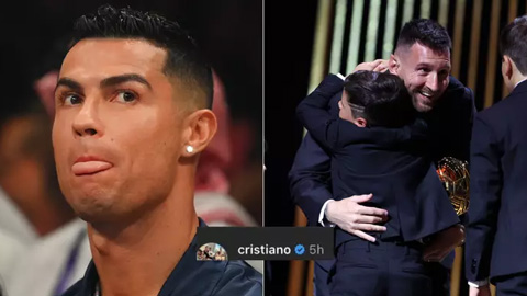 Ronaldo có hành động gây tranh cãi về chiến thắng của Messi