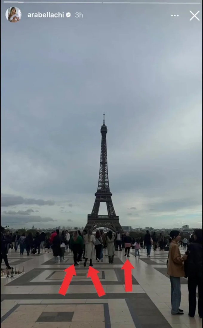 Bức hình Arabella Chi đưa lên Instagram về chuyến đi Paris