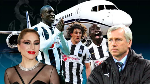 Newcastle từng dùng máy bay riêng của Lady Gaga