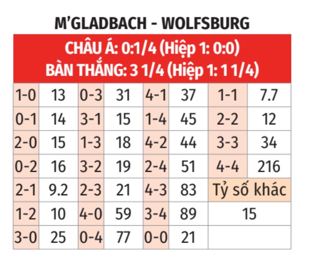 M'Gladbach vs Wolfsburg